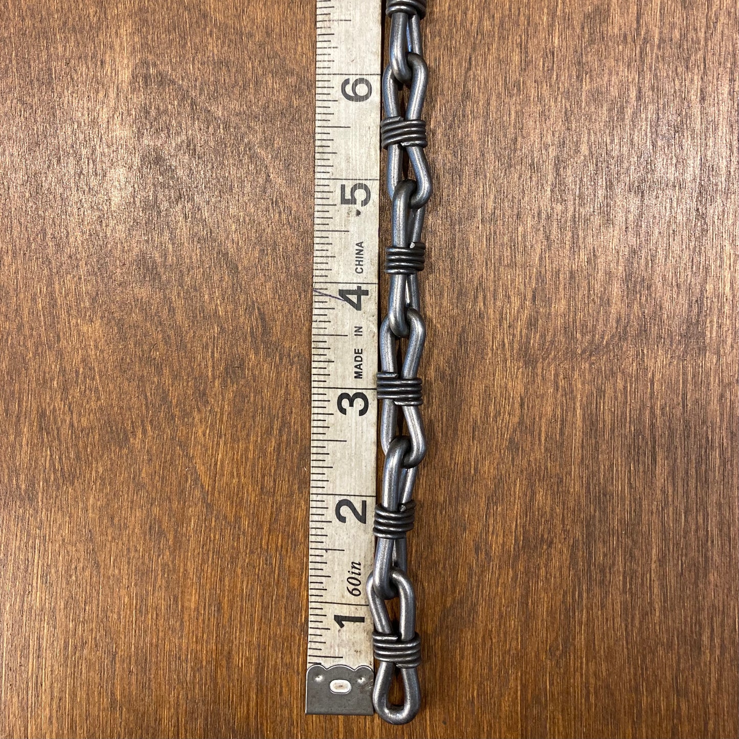 Hand wrapped iron chain necklace