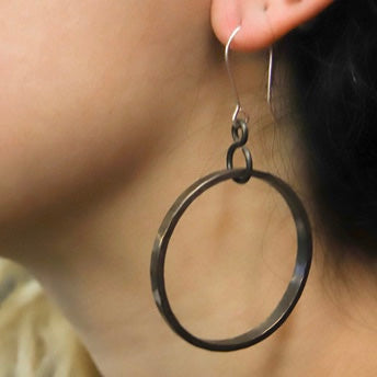 Brass hoop earrings