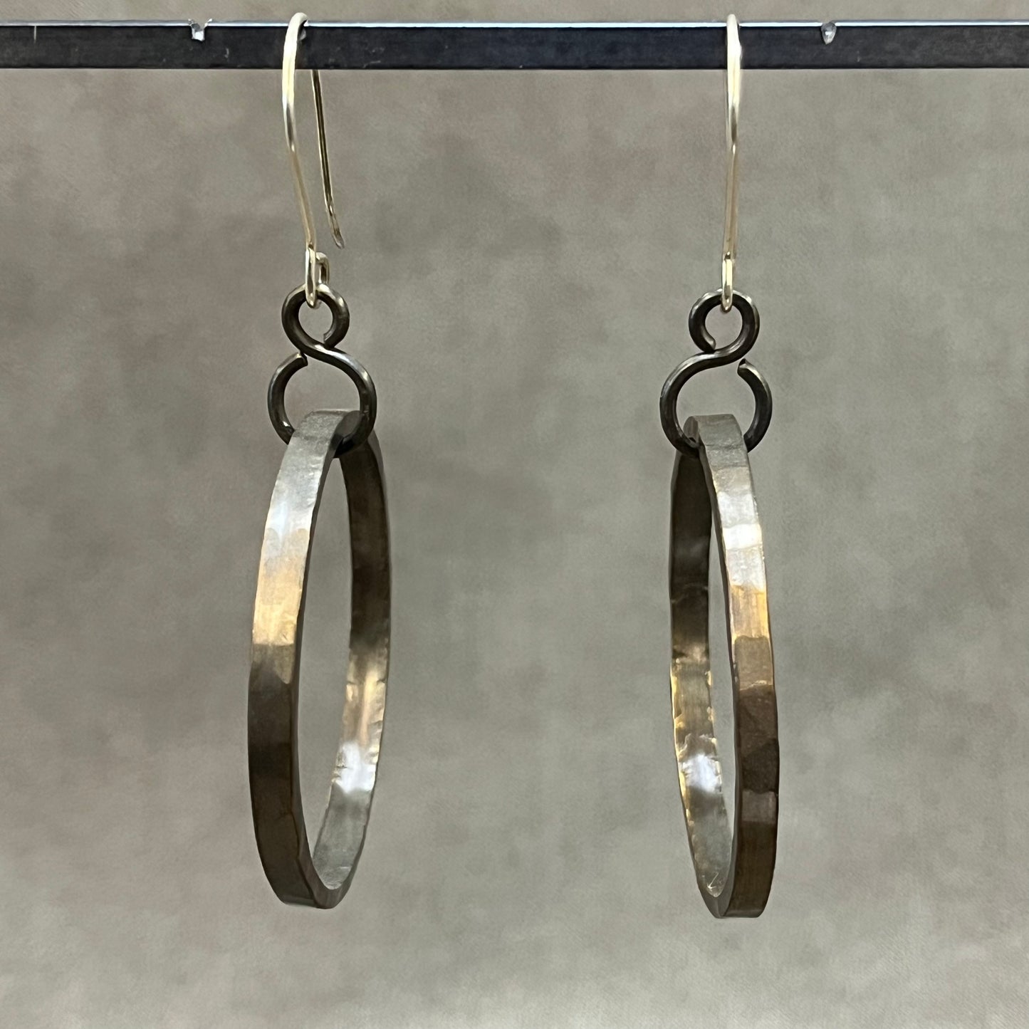 Brass hoop earrings