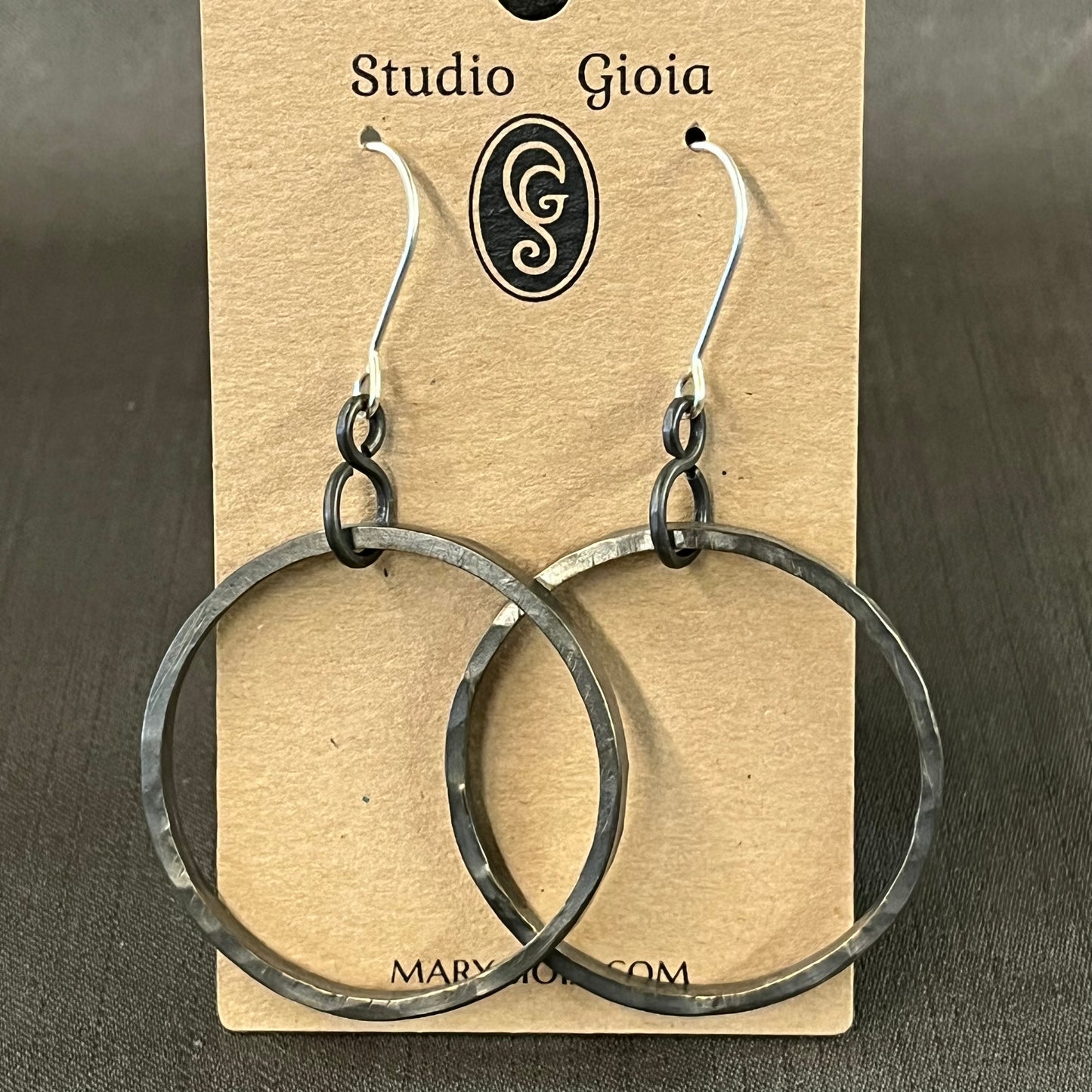 Brass hoop earrings